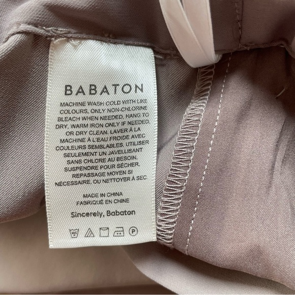 Babaton Gray High Waist Shorts Elastic Waistband Casual Fit - Picture 7 of 8